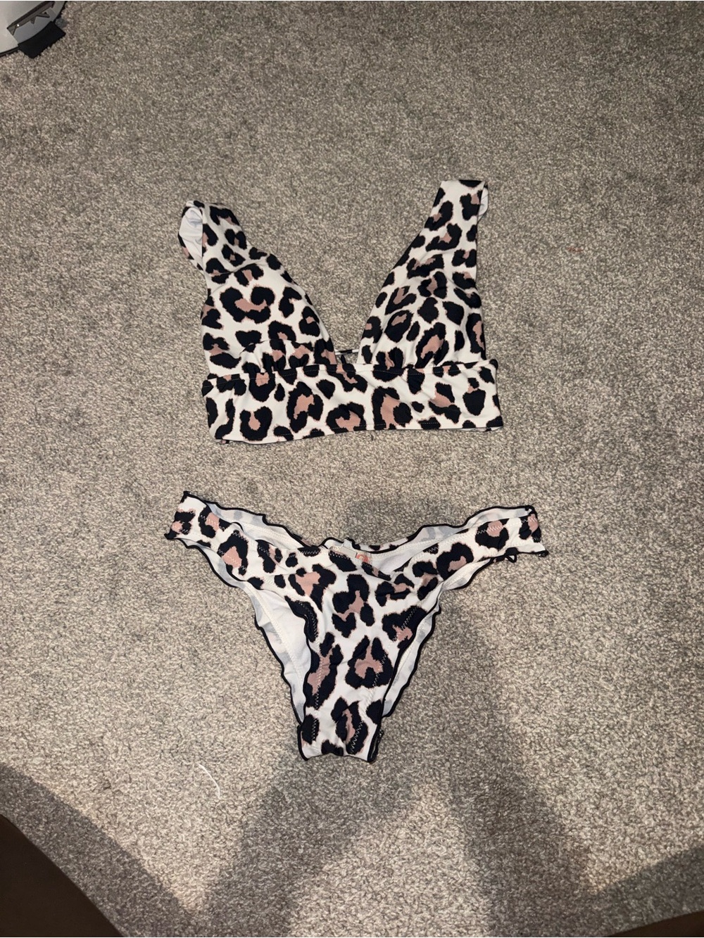 Gianni Bini Leopard Print Bikini Set XS